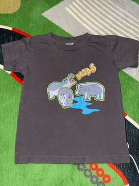 Bonds Charcoal Tee with Hippo Trio Graphic